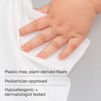 Coterie Baby Wipes for Sensitive Skin, Plant-Based & Plastic-Free Fibers, 99% Water, Hypoallergenic, pH Balanced, Unscented, Clean and Gentle Baby Essentials, 4 Standard Packs and 8 Travel Size Packs