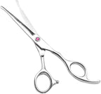 Kids Hair Cutting Scissors Set Professional 6.5 inch Saftey Round Head Hair cut Scissors Kit with Cutting Thinning Scissors Hairdressing Shears Set for Barber Salon （red）