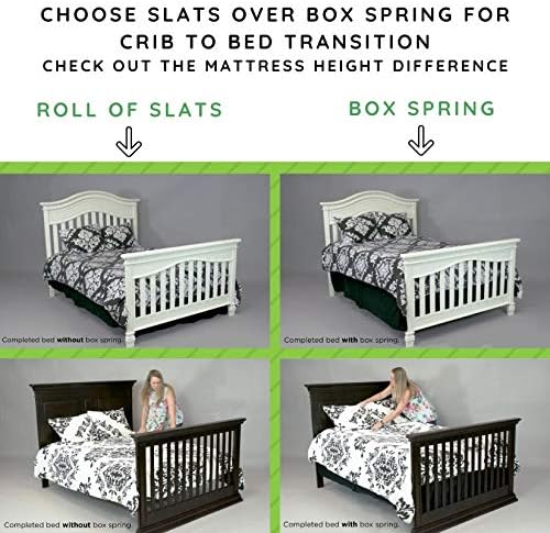 Full-Size Conversion Kit Bed Rails for Sorelle Convertible Cribs - Solid Wood Rail - Toddler and Adult Bed Rail for Full-Size Beds - Essential Nursery & Baby Furniture (Model #221, White)
