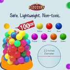 Kids Play Tent with 100 Balls – Extra Large 56″x50″ Pop-Up Ball Pit – Indoor/Outdoor Playhouse with Mesh Windows & Carry Bag