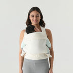 NEST BLANCHE Baby Carrier – Soft Cotton Linen Blend with Magnolia Jacquard Design, Adjustable and Ergonomic for Newborns and Toddlers (Daisy)