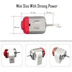 Electric DC Motor Kit, 6 Set 131 PCS Small Motors Kit, with 85 Plastic Gears Kit, Shaft Propeller, Plastic Wheels, 2 x AA Battery Holder, STEM Engineering Set for DIY Science Projects