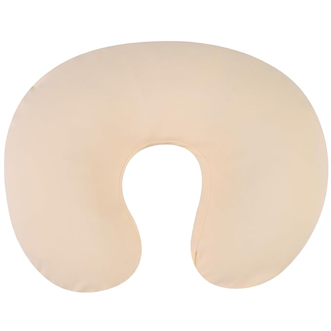 Onacosht 100% Organic Cotton Nursing Pillow Cover Soft Breathable Jersey Feeding Pillow Slipcover Fits Standard Infant Nursing Pillow for Baby Boy and Girl, Pale Yellow
