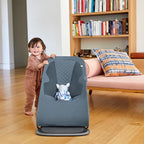 Ergobaby Evolve 3-in-1 Baby Bouncer Seat, Adjustable Multi-Position Infant Bouncer and Toddler Chair, Soft Knit and Breathable Mesh Fabric, Converts from Newborn to Toddler - Oxford Blue