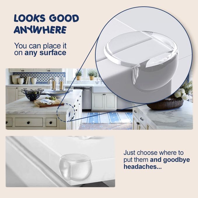 Elite, Clear Corner Protectors for Baby – Transparent Silicone Edge Guards – Soft & Flexible Bumpers for Table, Desk, Cabinet – Reusable & Easy to Apply – 18-Pack