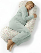 BellaMoon C Shaped Pregnancy Pillow for Sleeping (55 Inch) Maternity Body Pillow with Cooling Cover Soft Support for Women, Back, Legs, Belly C Pillow for Side Sleeping & Full Body pillows for adults