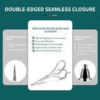 DEOU Nose Hair Trimmer - Paris Tower - Inspired Design with Tail Handle - Premium Stainless Steel - All - in - One Grooming & Multipurpose Shears - Safe, Hygienic & Portable