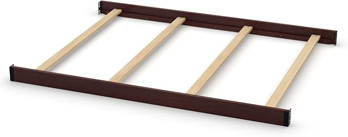 Full-Size Conversion Kit Bed Rails Compatible with Delta Children Convertible Cribs - Solid Wood Rail #0050 - Toddler & Adult Bed Rail for Full-Size Beds - Baby Furniture (Dark Chocolate - 207)
