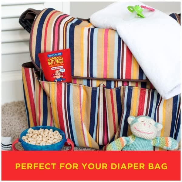 Boudreaux's Butt Paste Maximum Strength Diaper Rash Cream, Ointment for Baby, 2 oz Tube, 3 Pack