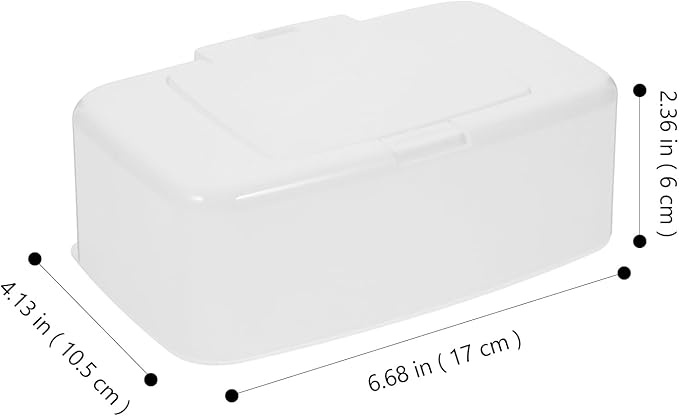 2Pcs Refillable Baby Wipe Container Wipes Dispenser Case Baby Wipes Storage Container Sealed Keeps Wet Tissue Box Cover Holder 6.68 x 4.13 x 2.36Inch
