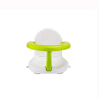 Foldable Non Slip Bath Seat - Baby Bathtub Chair for Sitting Up, Wrap-Around Seat with Suction Cups, 6-18 Months (White Green)
