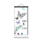 Baby Growth Chart for Wall - Height Chart for Kids Nursery Decor Wall Hanging Measurement Ruler with Black Wood Scroll Toddlers Room Decor Birthday Christmas Gifts for Boys Girls 79"X7.9" (Butterfly)