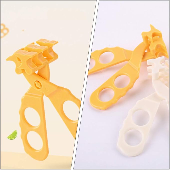 2PCS Baby Food Choppers Food Scissors Cutter Multifunctional Masher Chopper Crusher Food Cut Kids Safe Feeding Helper Home Kitchen Food Slicer Shears for Babies Toddlers (Yellow)