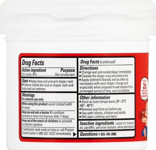 Boudreaux's Butt Paste Maximum Strength Diaper Rash Cream, Ointment for Baby, 14 oz Flip-Top Jar (Pack of 3)