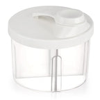 Accmor Baby Formula Dispenser On The Go, Non-Spill Rotating Four-Compartment Formula Container to Go, Milk Powder Kids Snack Container for Infant Toddler Travel Outdoor, White