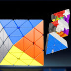 Pyramid Speed Cube Face Turning Octahedron Cube Octahedron stickerless Speed Cube Puzzle Triangle Magic Cube Puzzle Toy for Kids and Adults