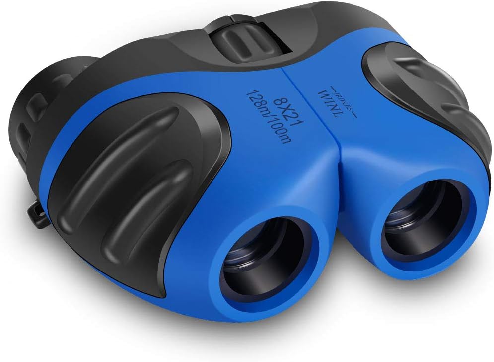 Perfect Binoculars for Kids, VNVDFLM Compact Waterproof Binoculars for Teens Boys Girls Birthday, Outdoor Telescope Toys for Boys Age 3-12 to Bird Watching & Explore Nature(Blue)