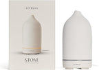 Vitruvi Stone Diffuser, Ceramic Ultrasonic Essential Oil Diffuser for Aromatherapy | Ceramic Diffuser, Diffusers for Home, Oil Diffuser, Housewarming Gift | White, 90ml Capacity