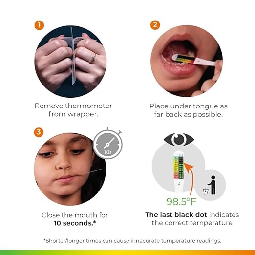 NexTemp® Go - Ready When You are - Single-Use Disposable Thermometers - Results in Seconds, for Work, Home, & Travel (12-Pack (Farenheit))