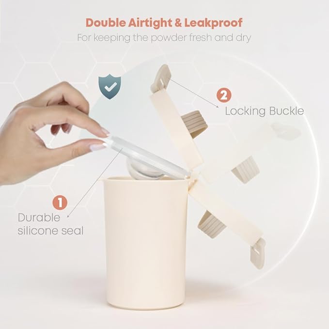 MomnLittle Baby Formula Dispenser Container 8.8oz 6.1oz Portable Formula Dispenser Container with Scoop and Carry Handle for Travel Outdoor Activities for Baby Infant