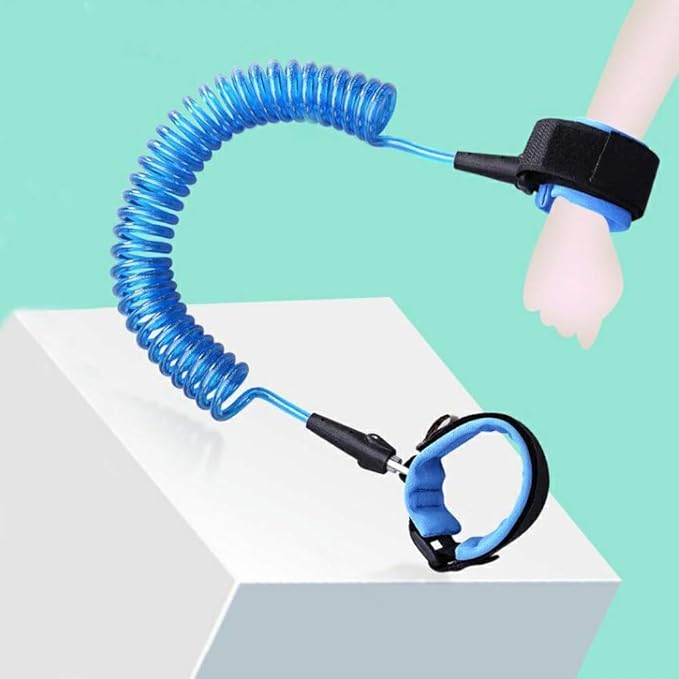 HANZE 2 Pack Anti Lost Wrist Link Child Outdoor Safety Leash with Blue and Orange for Toddlers Babies & Kids, [4.92ft & 8.2ft]