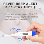 Berrcom Digital Thermometer for Adults, Kids, and Babies, Oral Rectal Underarm Medical Thermometer with Fever Alarm and C/F Switchable
