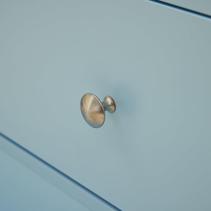 3-Drawer Changing Table, Safety Rails & Strap, Infant Diaper Changing Station with Drawers, Baby Diaper Changing Table Dresser for Nursery, Easy Assembly (Blue)