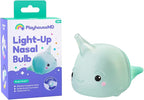 Booger Buddy Nasal Aspirator Bulb, Narwhal - with LED Light for Babies & Toddlers – BPA-Free Snot Remover for Infant Stuffy Nose and Congestion Relief – Easy to Clean Design