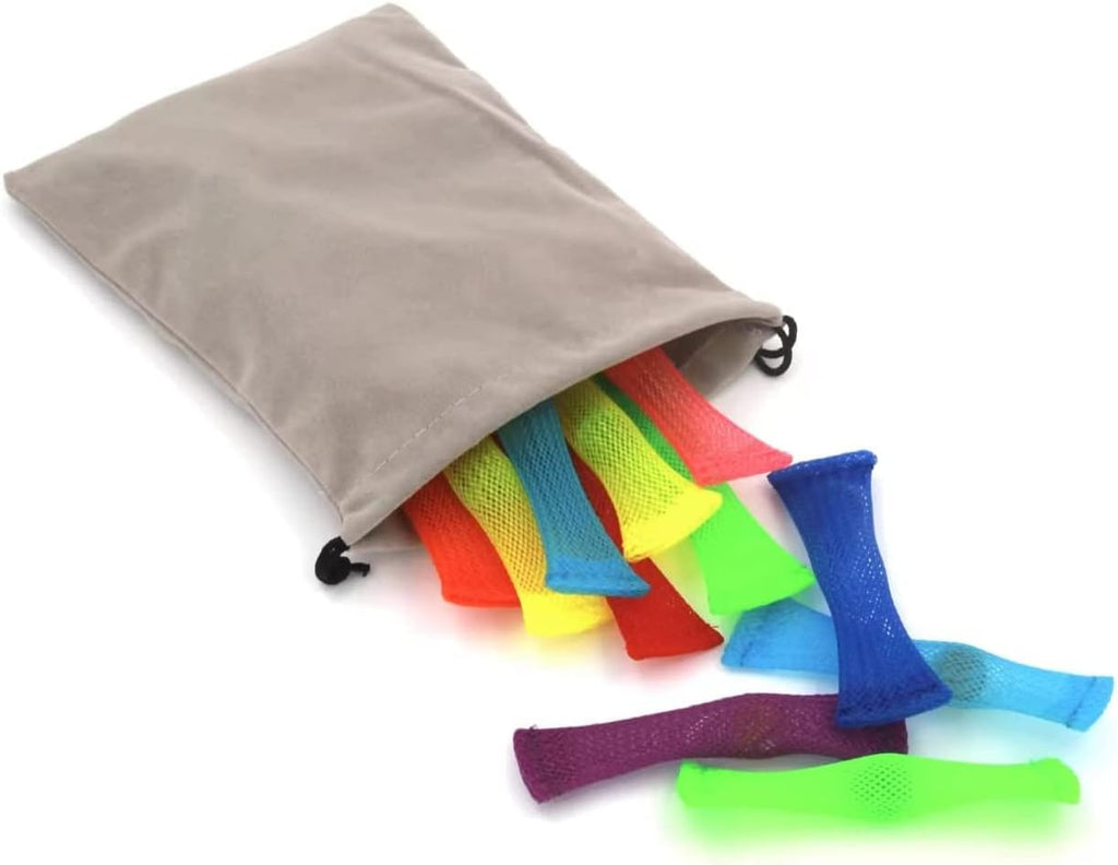 Luusy 24 Pieces Fidget Toys Marble and Mesh Fidgets Relieve Sensory Stress and Increase Focus for Adults and Children Those with ADHD ADD OCD Autism,8 Colors