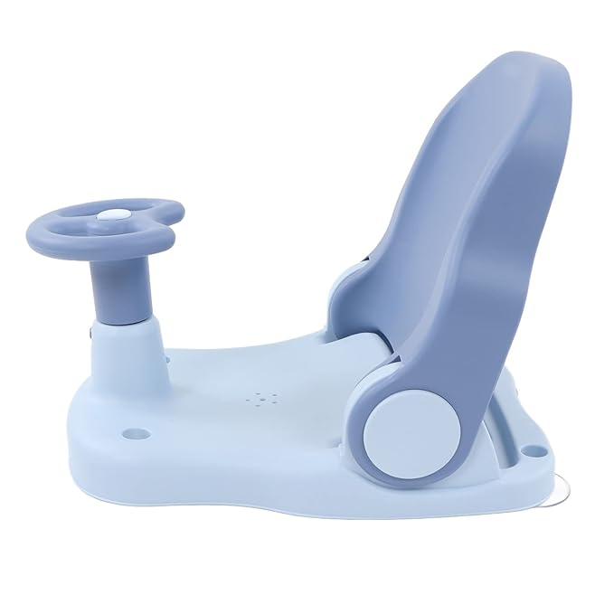 Baby Bath Seat - Infant Bathtub Seat for Sitting Up in The Tub, Baby Shower Chair with Backrest Support, Suction Cups for 6-18 Months (Blue)