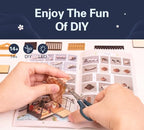 CUTEBEE Dollhouse Miniature with Furniture, DIY Wooden Dollhouse Kit Plus Dust Proof, Creative Room Idea (Japanese Garden House)