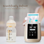 Baby Bottle Warmer, 3-in-1 Milk Warmer, Defrosts Frozen Breastmilk, LED Display, Night Light, Steam Sterilizer, Adjustable Temp, Perfect for Formula, Food Jars, Newborn Gift (White)