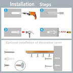 Anti Tip Furniture Anchors for Baby Pet Proofing,Furniture Wall Anchor Furniture Dresser Bookshelf Falling Prevention Device for Children (Grey)