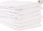 Fasoar Cotton Prefold Cloth Diapers - 100% Unbleached Premium Cotton, 6 Ply Baby Washable Diapers for Babies to Toddlers Multi-Use (10-35 lbs)(6ply 6 Count 01)