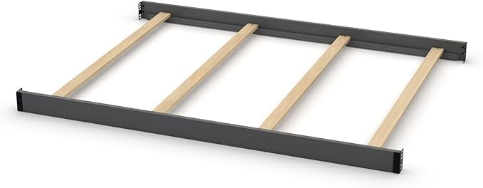 Full-Size Conversion Kit Bed Rails Compatible with Delta Children Convertible Cribs - Solid Wood Rail #0050 - Toddler & Adult Bed Rail for Full-Size Beds - Baby Furniture (Charcoal Grey - 029)