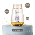 POTATO Sippy Cups For Toddlers with Straw Spill Proof, PPSU Learner Cup with Handle for Boy, Water Bottle for Baby 6 Months with 2 Type of Spout, 6 Ounce Blue