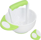 FTVOGUE Baby Food Mash Bowl Set - Long Handle, Easy to Use, Fruit & Vegetable Puree Maker - Green