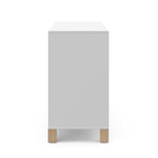 Storkcraft California 3 Drawer Combo Dresser (White with Driftwood) – GREENGUARD Gold Certified, Interlocking Drawer System, Pre-Installed Drawer Tracks for Easier Assembly, Spacious Cabinet