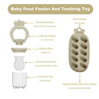 Baby Food Fruit Feeder, Breastmilk Baby Popsicle Molds, Silicone Teether Freezer Tray Food Feeder Pacifier for Teething Relief (Yellow)