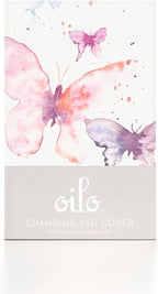 Oilo Crib Sheet, Breathable, Fitted, Turkish Cotton Jersey, 300 Thread Count, Machine Washable, Fits Standard Crib (28" x 52" x 6"), Toddler Bedding, Girl, Boy, & Neutral Nursery Design, Butterfly