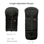 Length Ajustable Waterproof Stroller Winter Cover for All Stroller, Universal Stroller Winter Bunting Bag XL,Good for Infant to Y5 pre-School Kids
