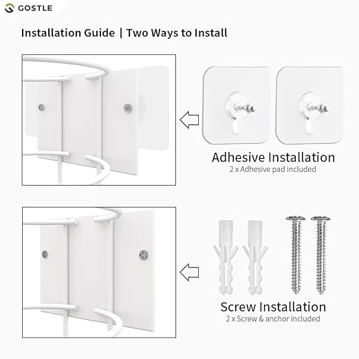 Wipes Holder, Wall Bracket for Cleaning Wipes - Two Ways of Installation: Wall-Mount & Adhesive Stickers - Ideal for Kitchen Bathroom Household Office Classroom Gym - No Wipes Included