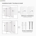 Wipes Holder, Wall Bracket for Cleaning Wipes - Two Ways of Installation: Wall-Mount & Adhesive Stickers - Ideal for Kitchen Bathroom Household Office Classroom Gym - No Wipes Included