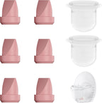 8PC M6 Breast Pump Replacement Accessories, Including 6pcs Duckbill Valve and 2pcs Diaphragms for Momcozy Mobile Style | M6, Replace for Momcozy Pump Parts, Not Original Parts, 8PC Red