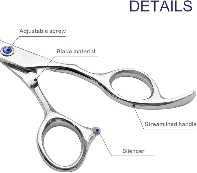 Hair Cutting Scissors Set Professional Hair cut Scissors Kit with Cutting Scissors Thinning Hairdressing Shears Set for Barber Salon (Blue)