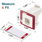 Ergonomic Magnetic Keys - RovingCove Universal Magnet Key for Cabinet Drawer Locks, Patented One-Handed Operation, Ivory White, 2 Ring Keys