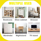 Anti Tip Furniture Anchors for Baby Pet Proofing,Furniture Wall Anchor Furniture Dresser Bookshelf Falling Prevention Device for Children (Yellow)