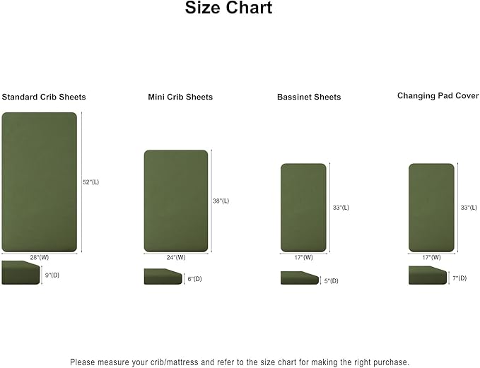 Muslin Bassinet Sheet for Baby Boy and Girl-2 Pack 17"x 33" Soft Bedside Bassinet Sheets Fitted for Rectangle, Round, Oval, Hourglass Mattress-Neutral Olive Green & Beige