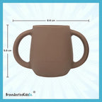 | Teenie Tiny™ Silicone Developmental Baby-Led Weaning Drinking Cups (2 pack) (Warm Taupe and Mauve)