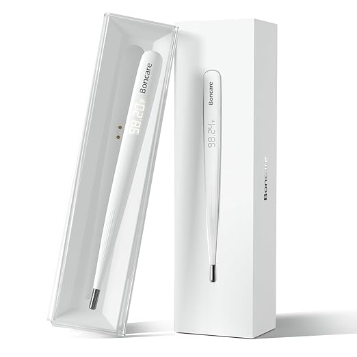 Boncare Rechargeable Digital Basal Thermometer for Ovulation & Body Temperature - Underarm Use Only for Fast Accurate Reading for Adults, Kids & Baby